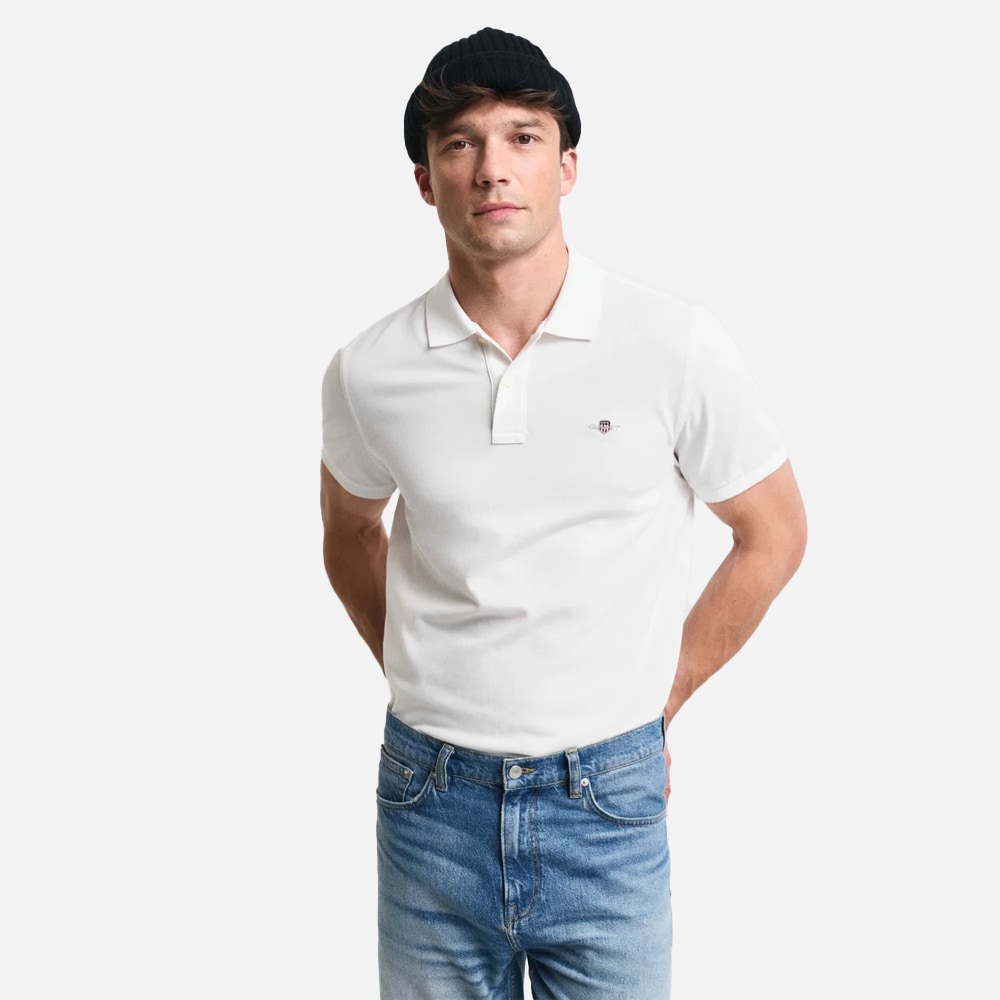 Regular Shield Pique - White