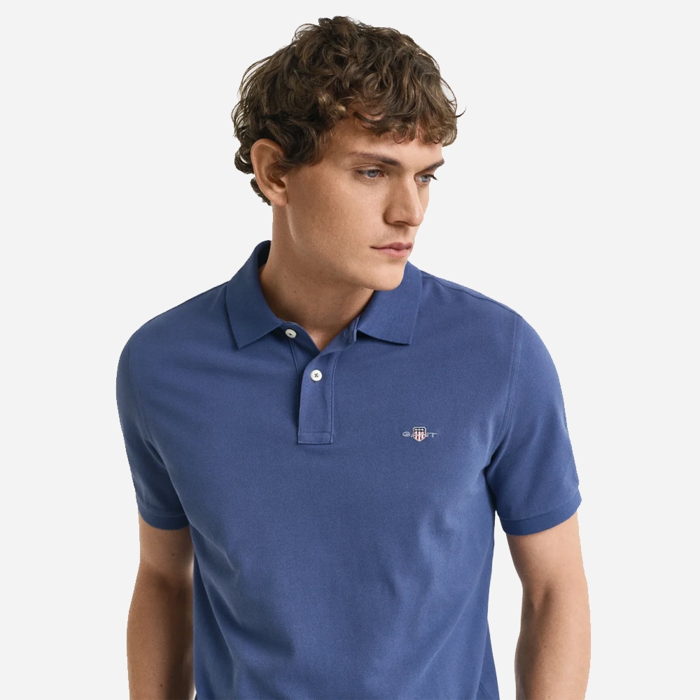 Regular Shield Pique - Dusty Navy