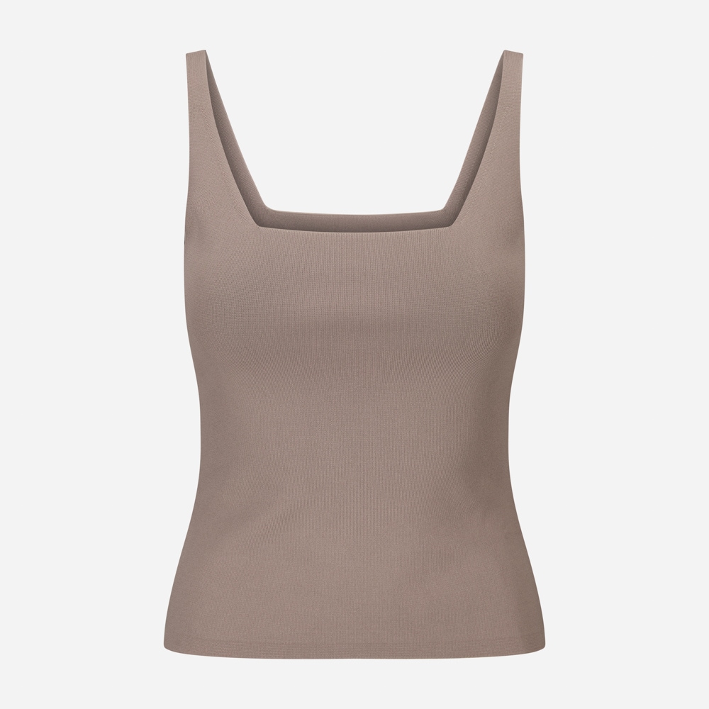 Milano Knit Stretch Vest Top -  Escargot