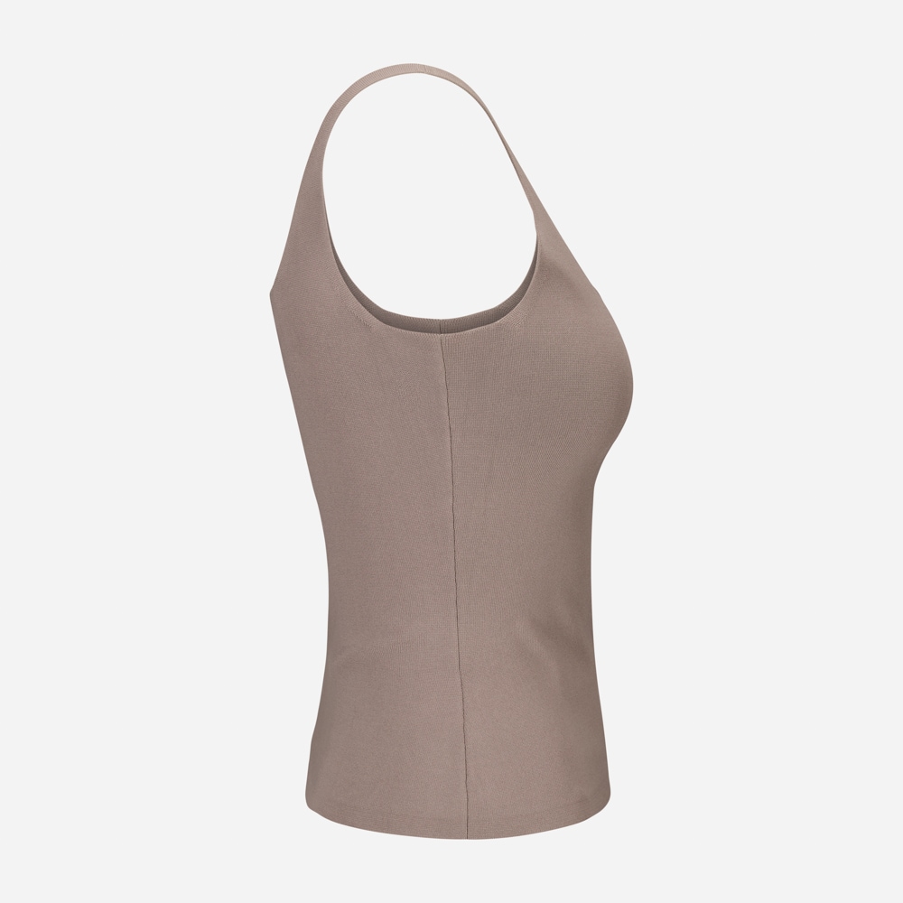 Milano Knit Stretch Vest Top -  Escargot