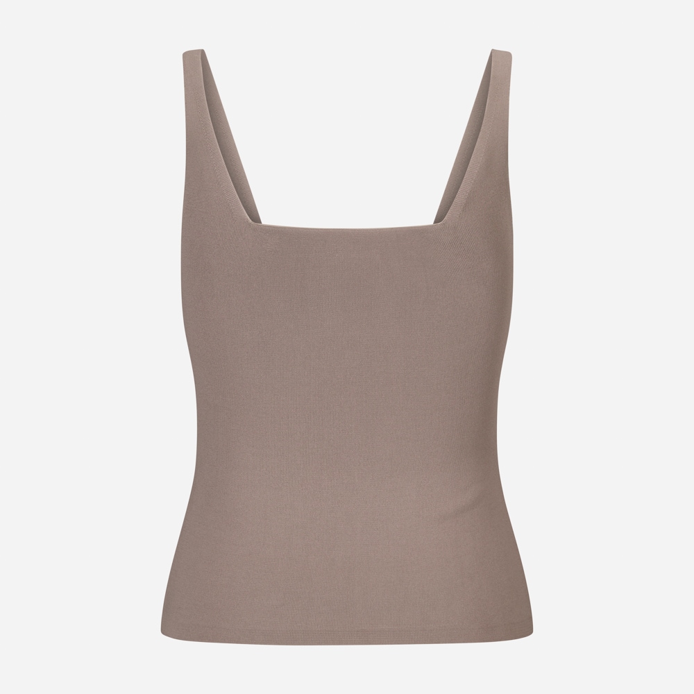 Milano Knit Stretch Vest Top -  Escargot