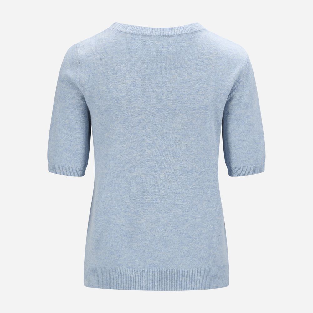 Marthe Tee Cashmere Blend - Light Blue Mel