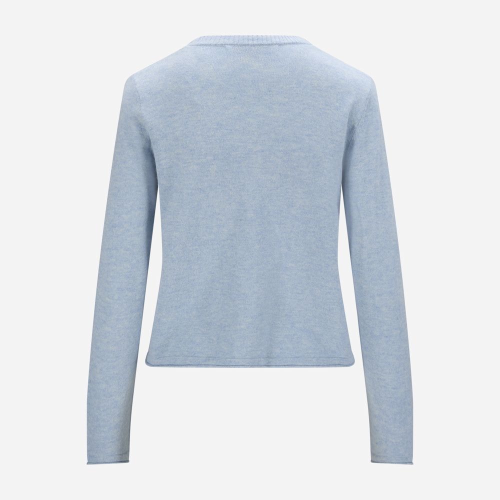 Clara Cardigan Cashmere Blend - Light Blue Mel