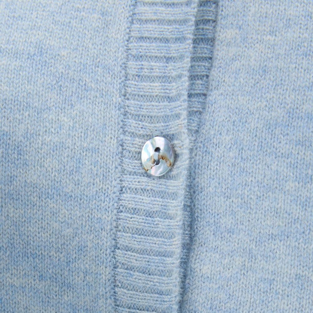 Clara Cardigan Cashmere Blend - Light Blue Mel