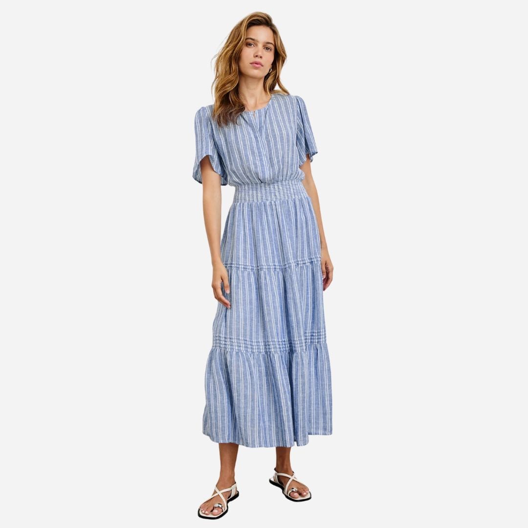 Cannes Dress -  Lake View Stripe