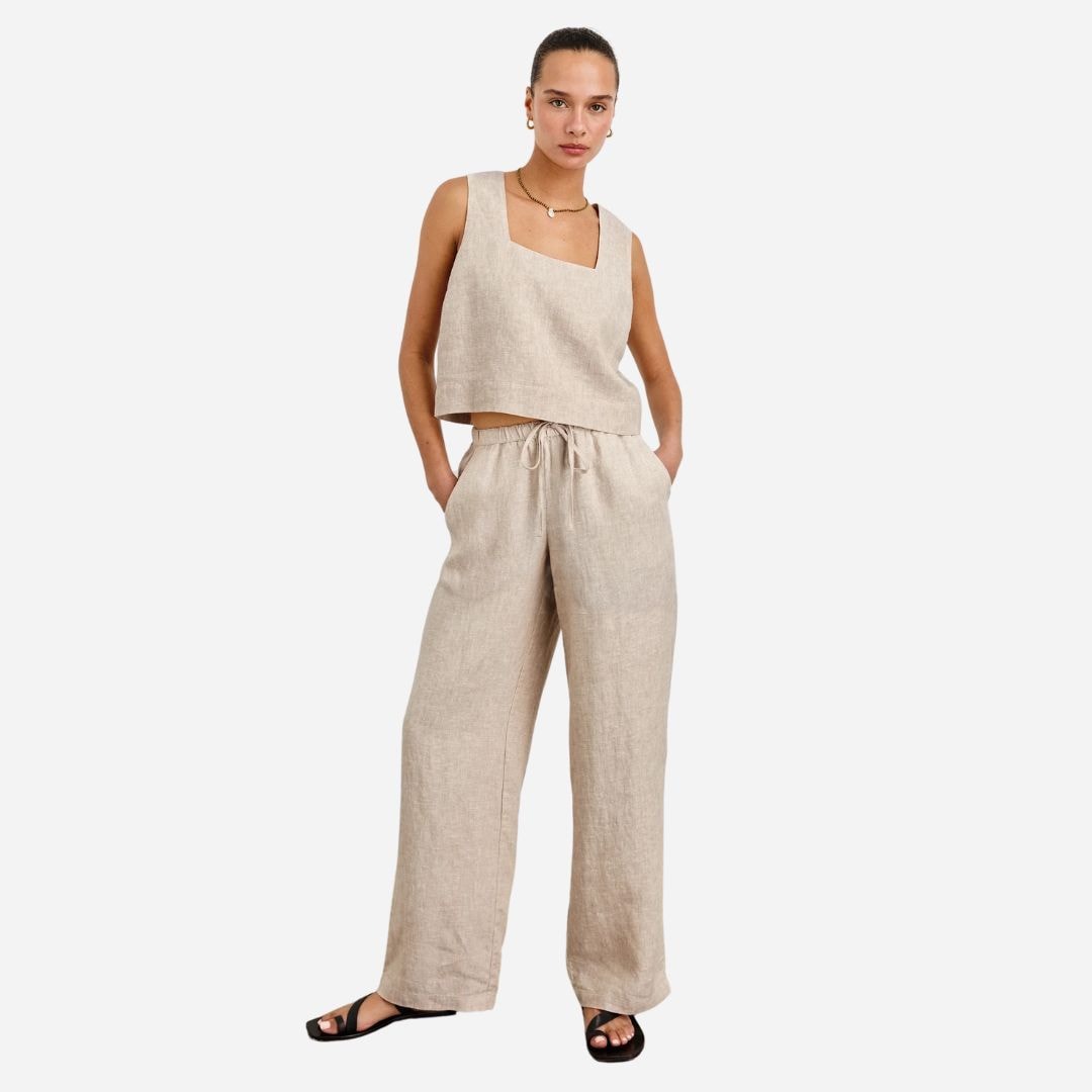 Emmie Pant - Heathered Flax