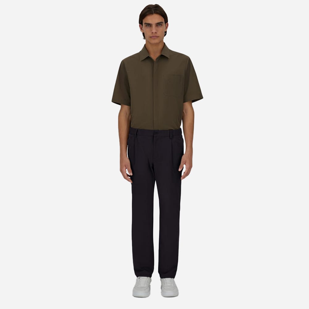 Seer-Crease Trousers - Blue Navy