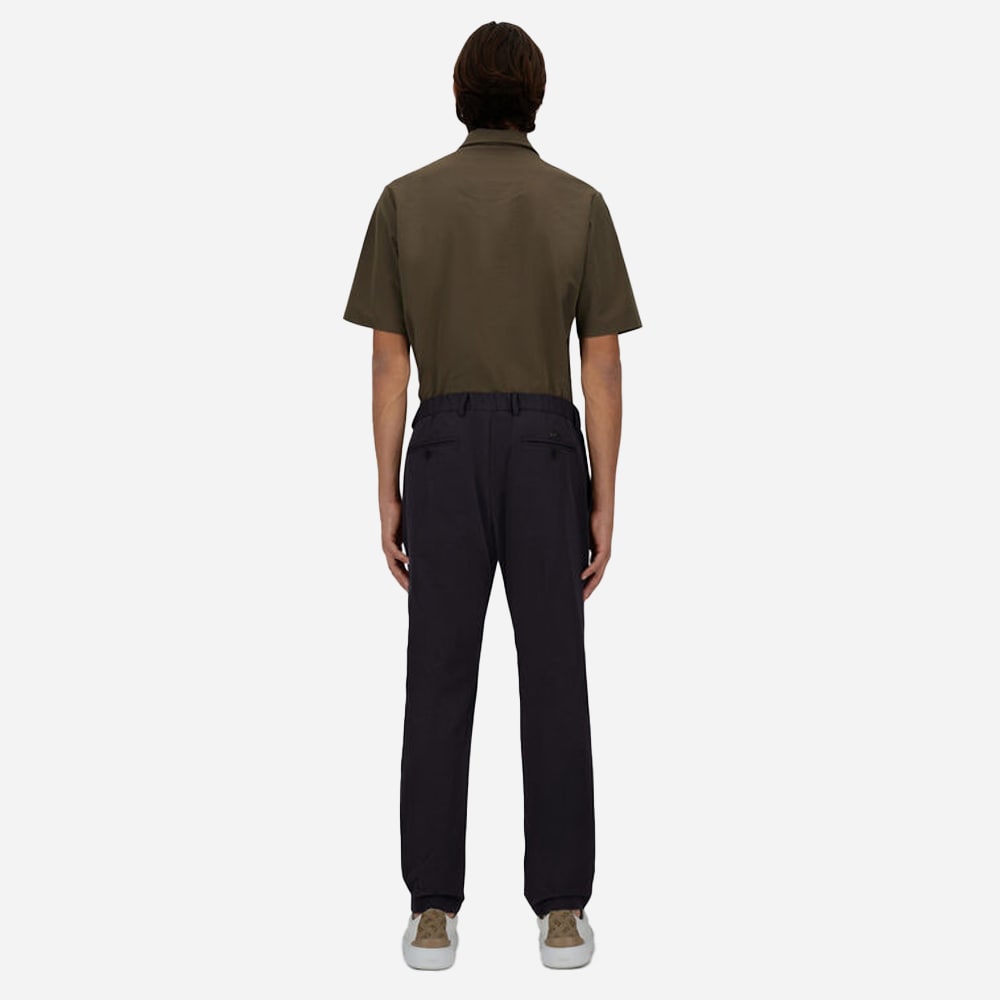 Seer-Crease Trousers - Blue Navy