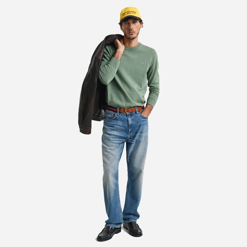 Classic Cotton Crewneck - Kalamate Green