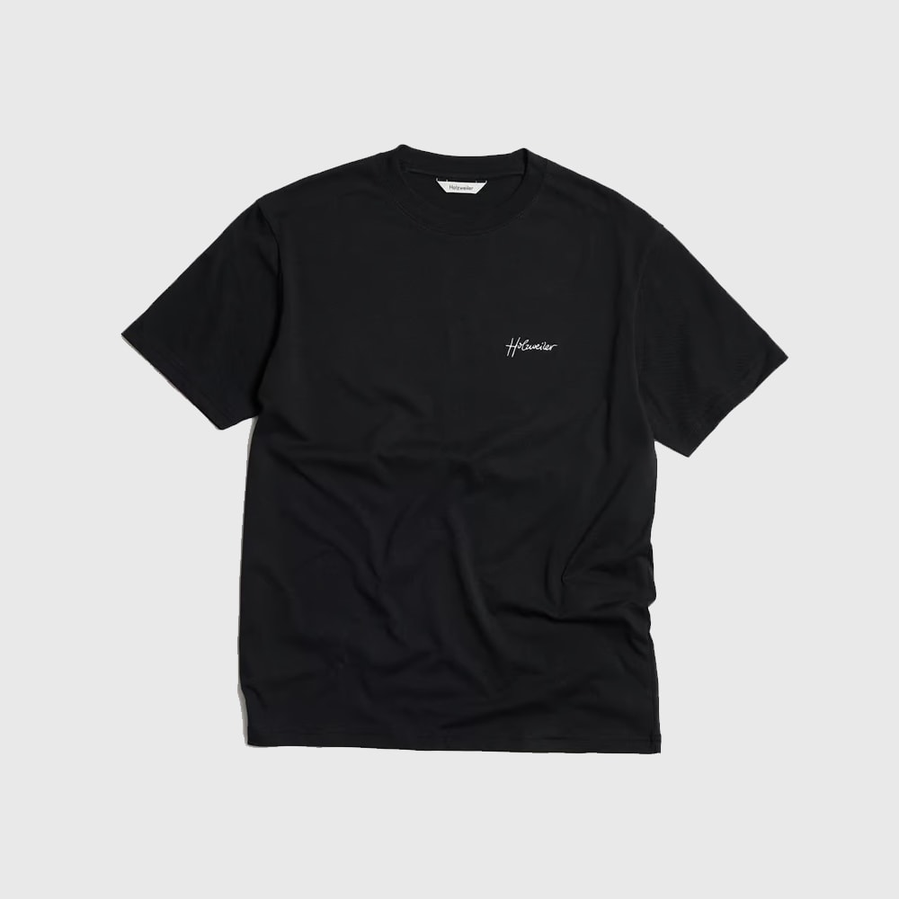 Tucker Embroidery Tee - Black