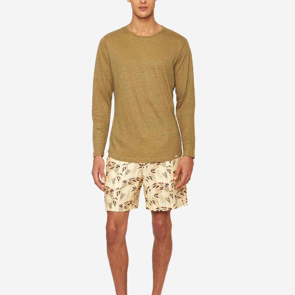 Ob-T Long Sleeve Linen - Agave Green