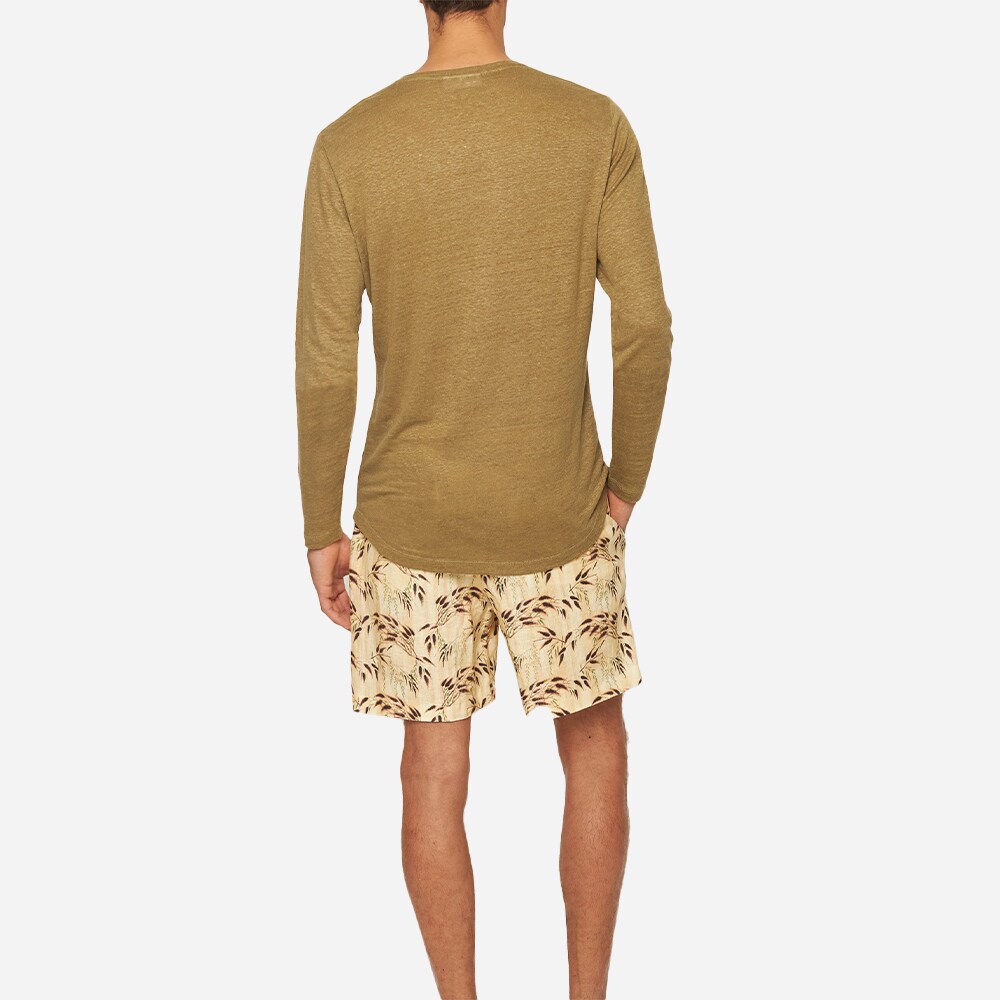 Ob-T Long Sleeve Linen - Agave Green