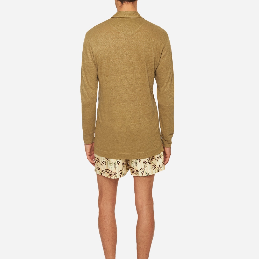 Felix Long Sleeve Placket - Agave Green