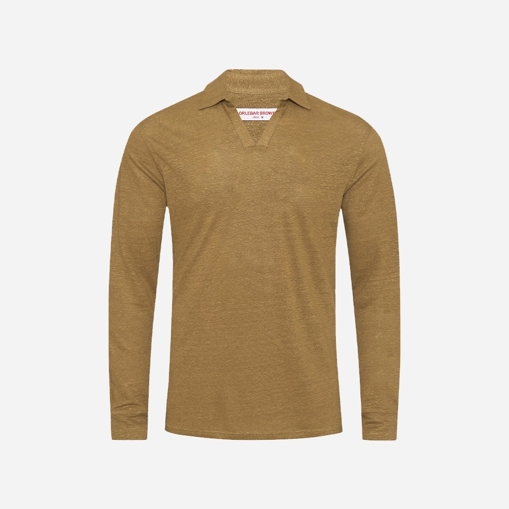 Felix Long Sleeve Placket - Agave Green
