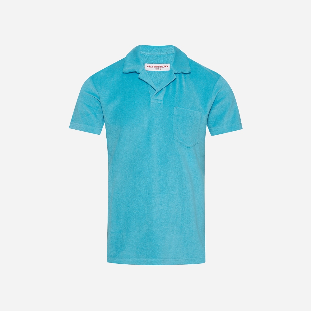 Terry Towelling - Aqua Blue