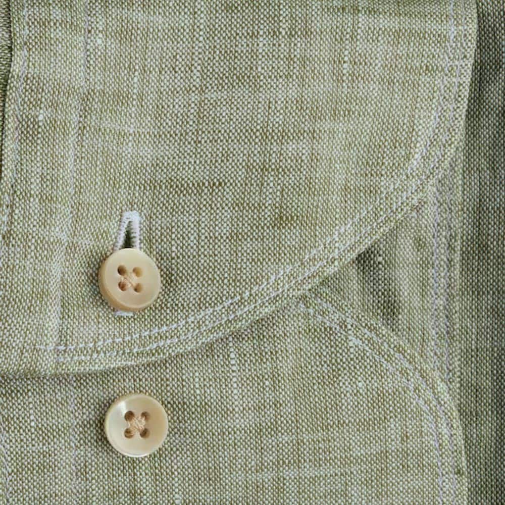 Slimline Linen Shirt - Green