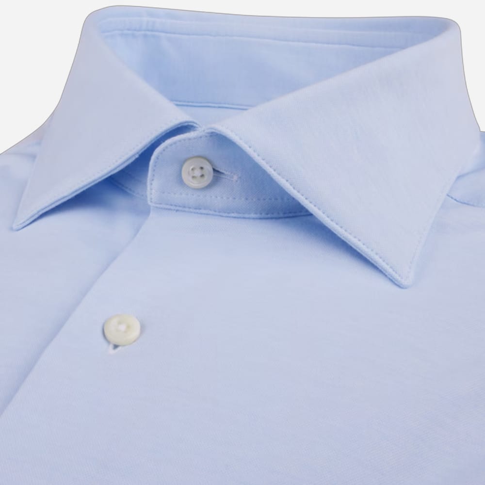 Slimline Jersey Shirt - Light Blue