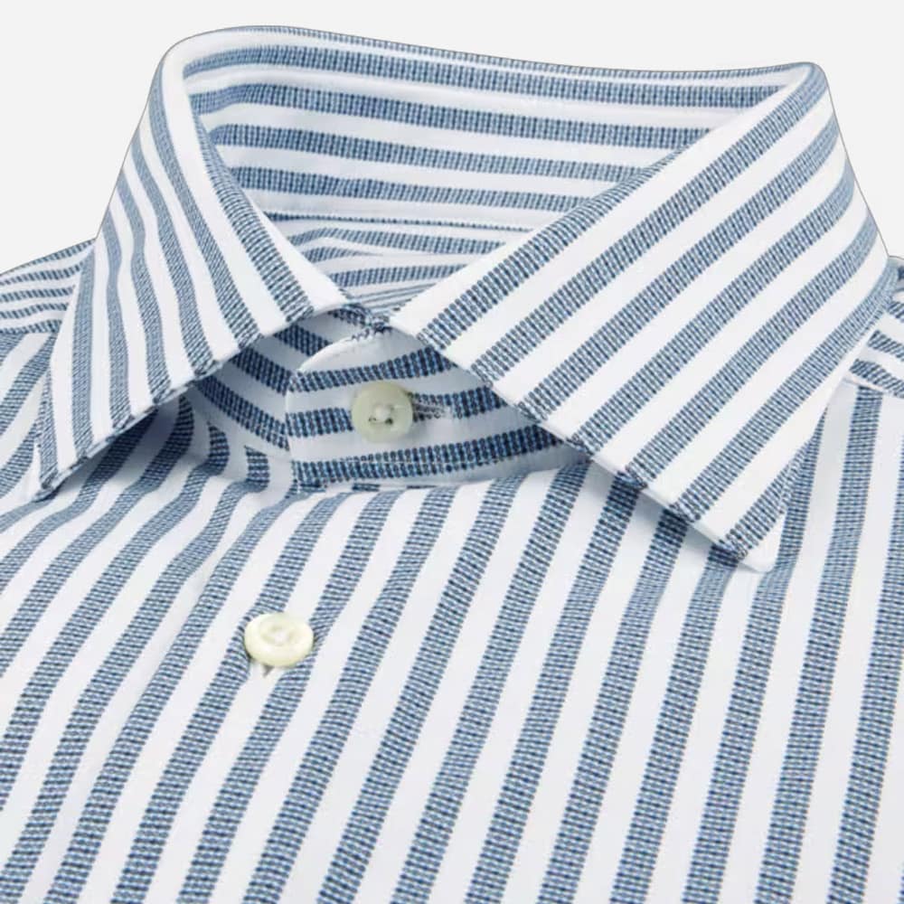 Slimline Jersey Shirt - Navy Stripe