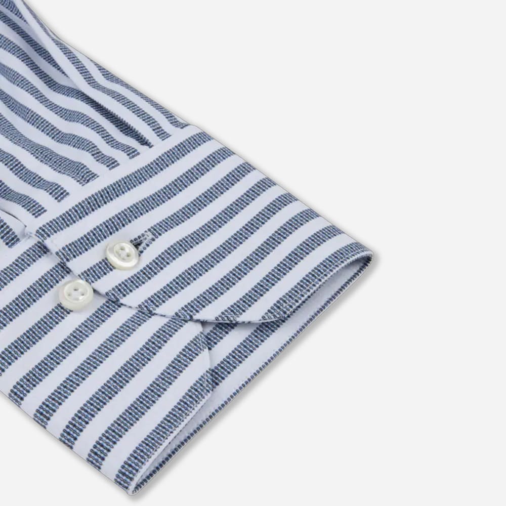 Slimline Jersey Shirt - Navy Stripe