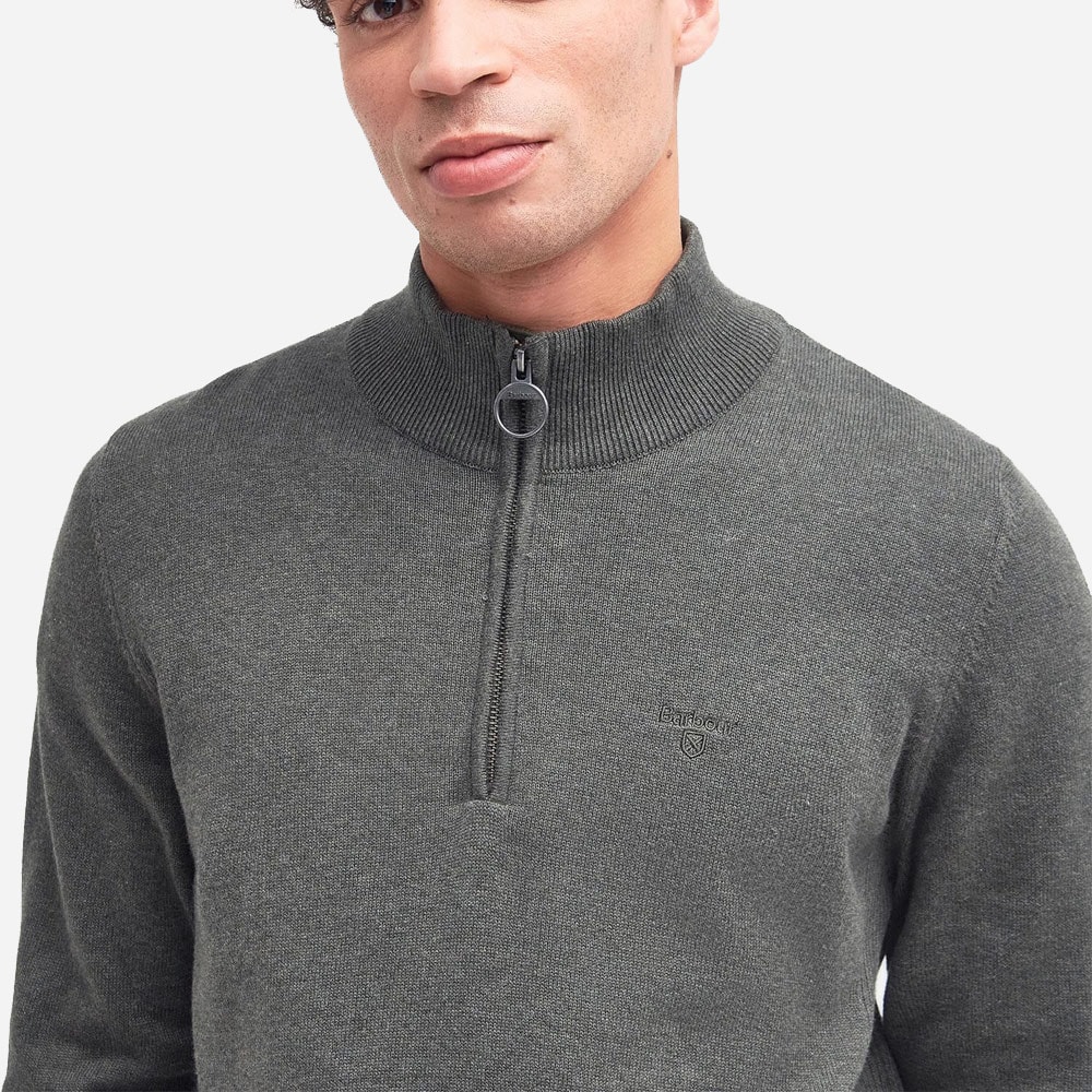 Cotton Half Zip - Olive