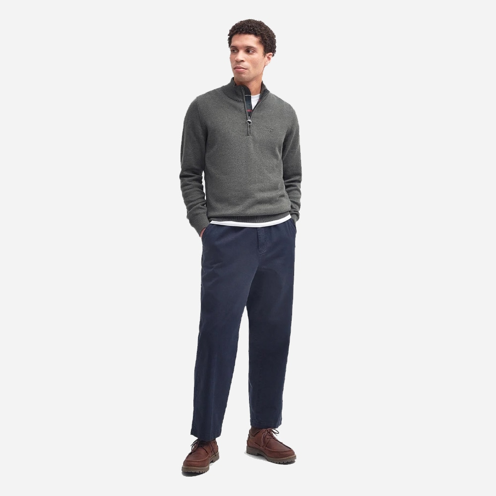 Cotton Half Zip - Olive
