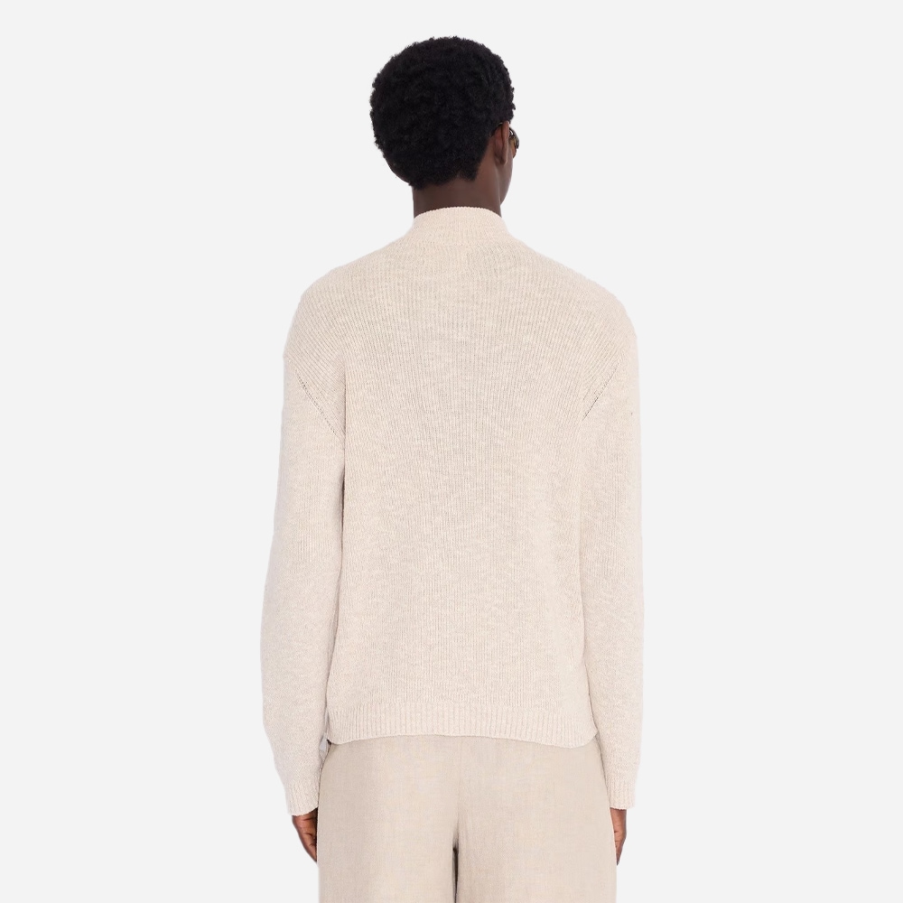 Atlantic Zip Cardigan - Sand Mix