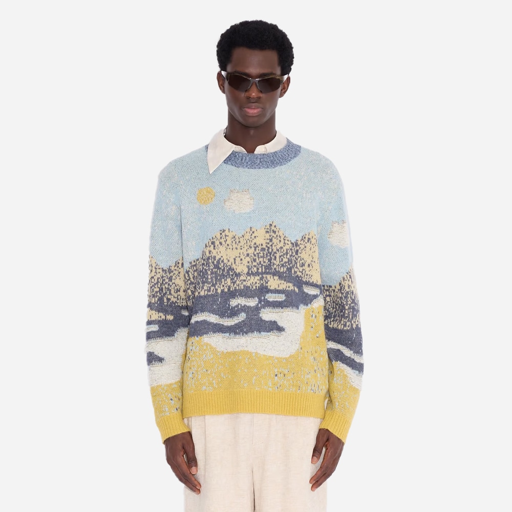 Haza Landscape Sweater - Mustard Yellow