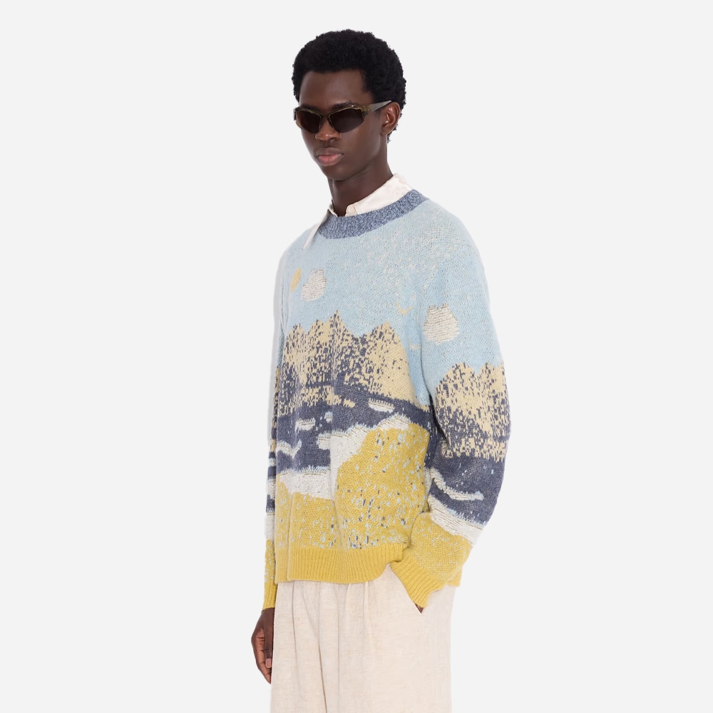 Haza Landscape Sweater - Mustard Yellow