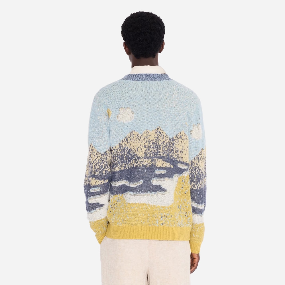 Haza Landscape Sweater - Mustard Yellow
