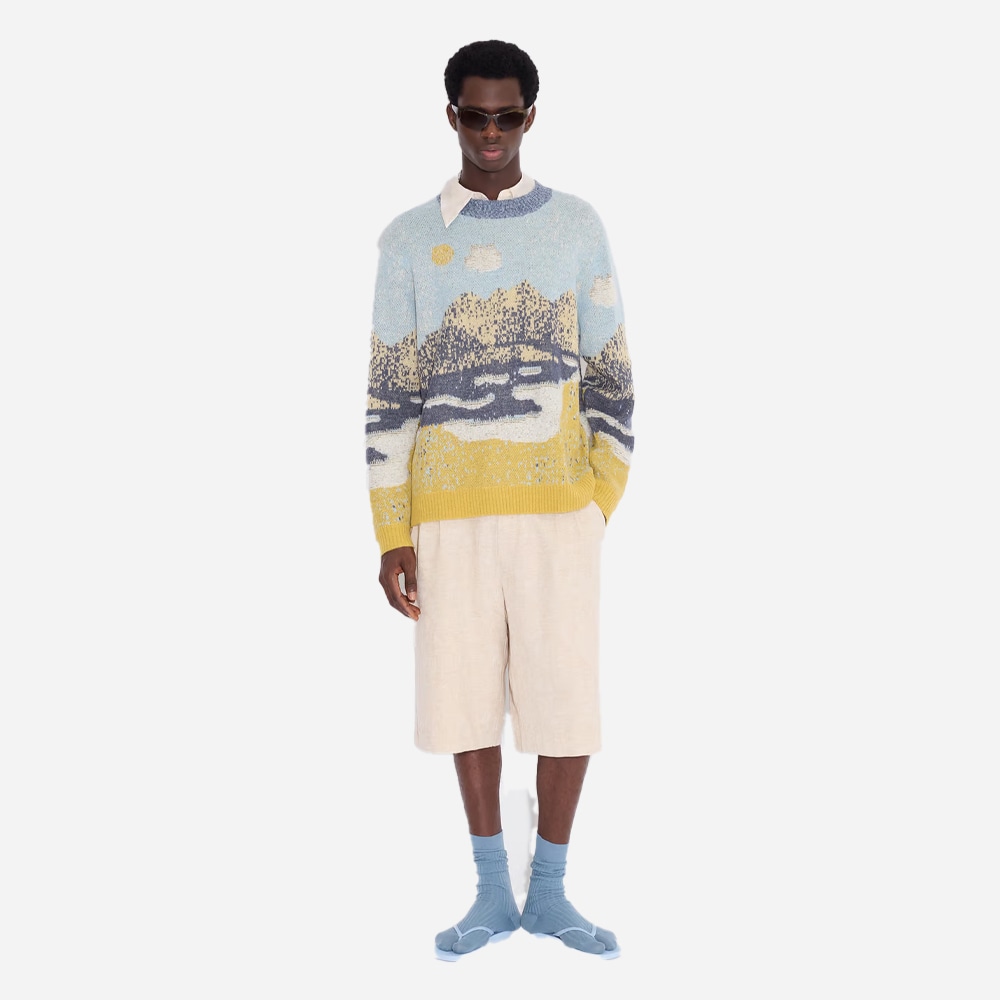Haza Landscape Sweater - Mustard Yellow