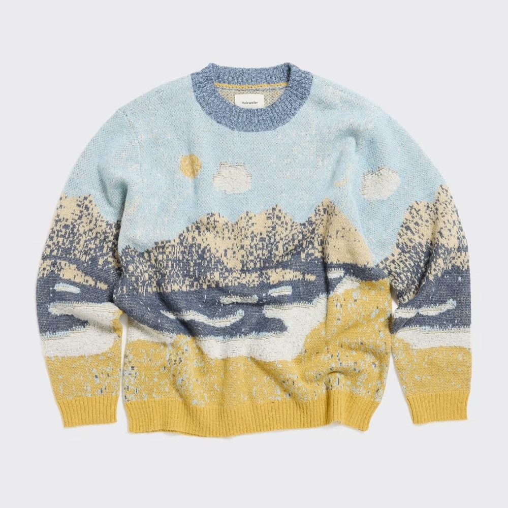 Haza Landscape Sweater - Mustard Yellow