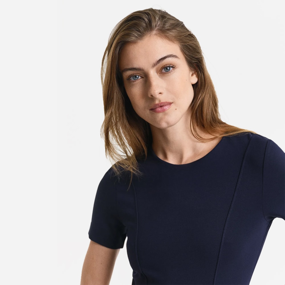 Fit And Flare Dress - Navy