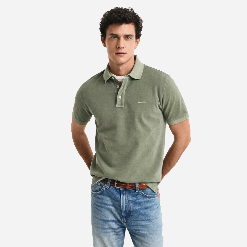 Sunfaded Polo Shirt - Kalamate Green