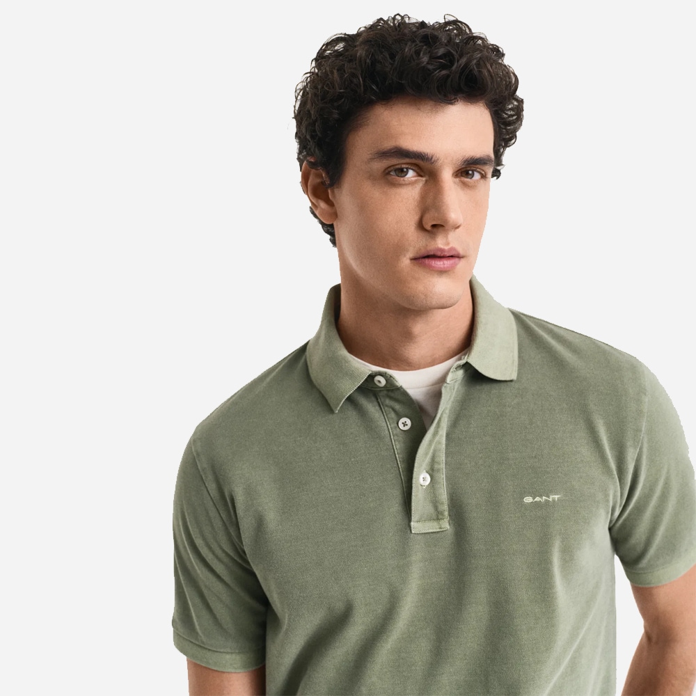 Sunfaded Polo Shirt - Kalamate Green