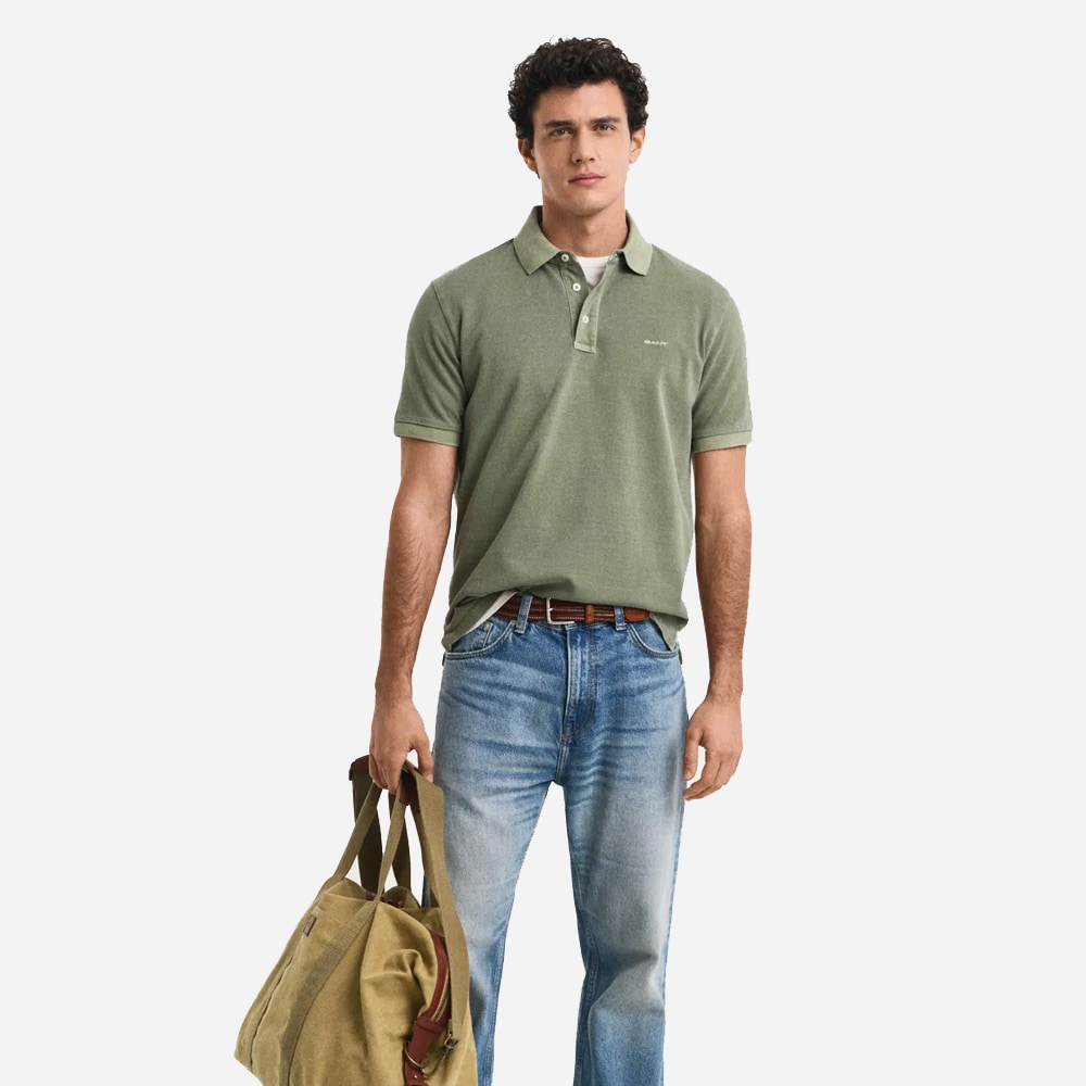 Sunfaded Polo Shirt - Kalamate Green