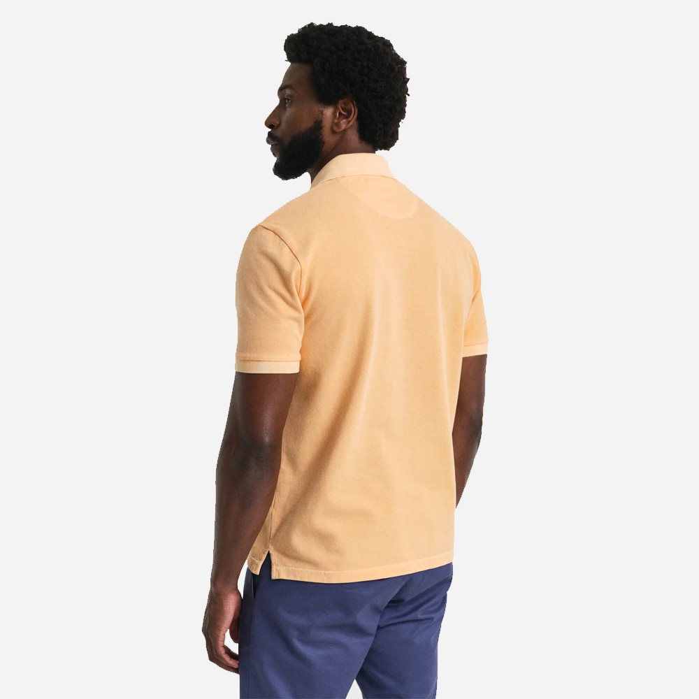 Sunfaded Polo Shirt - Peachy Orange