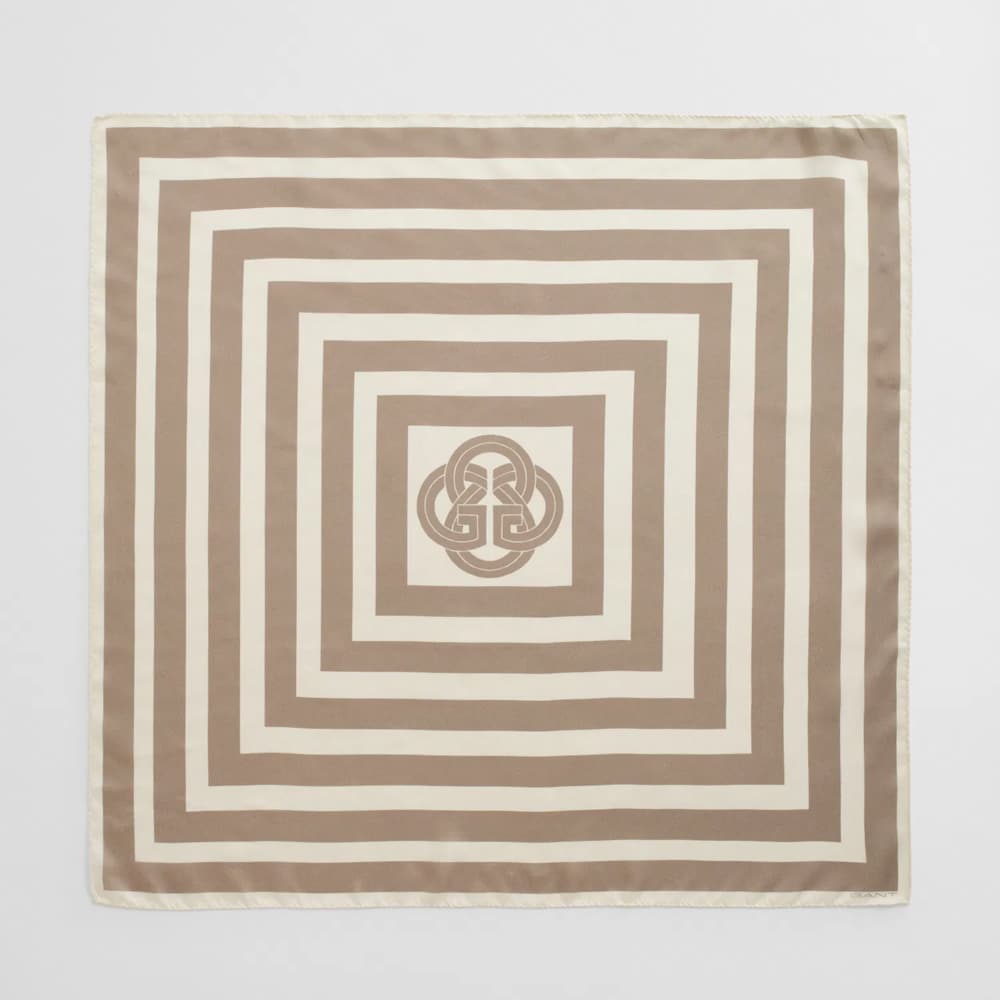 Stripe Print Scarf - Sand