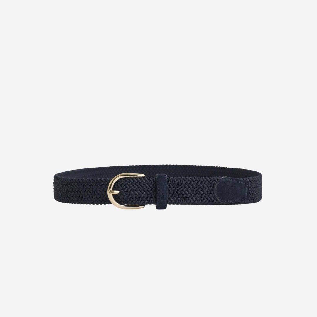 Elastic Braided Belt - Navy