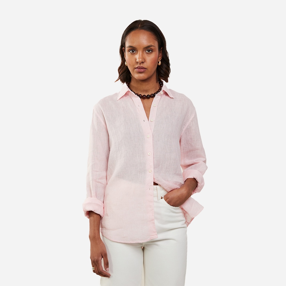Siri Linen Shirt - Light Pink