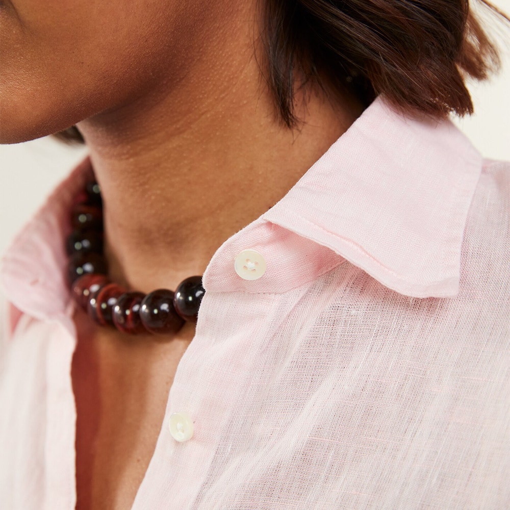 Siri Linen Shirt - Light Pink