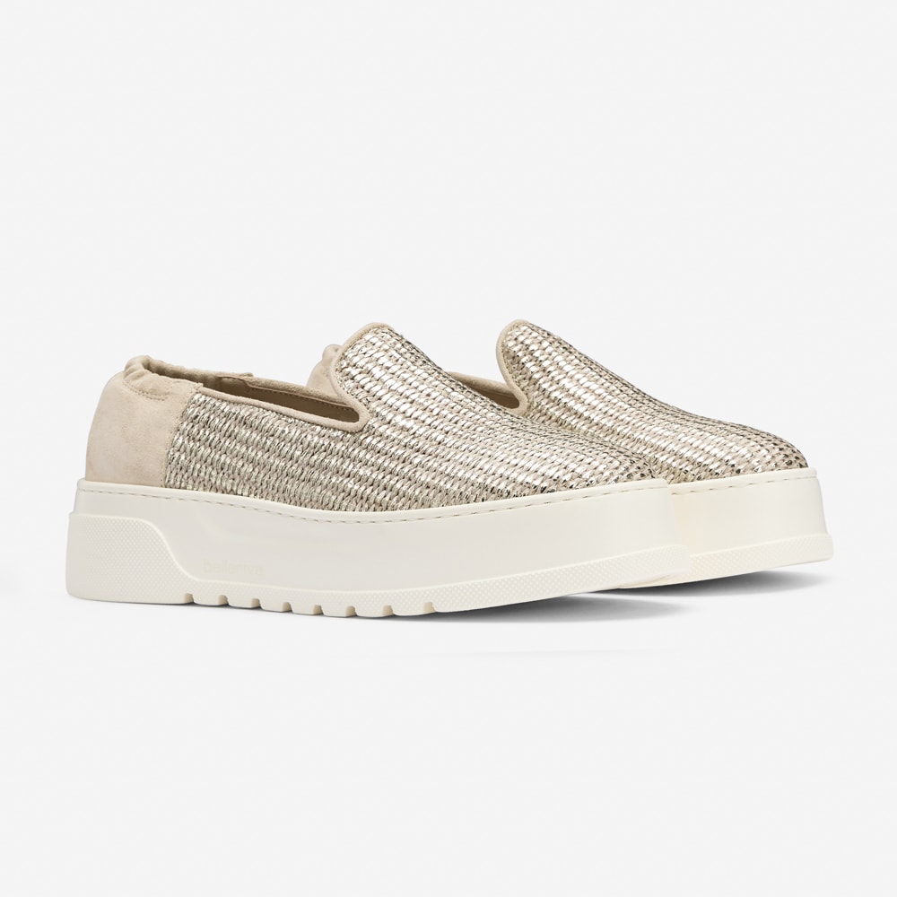 Sneaker Slip On - Rafia Platino