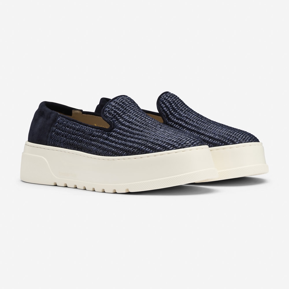 Sneaker Slip On - Rafia Blue