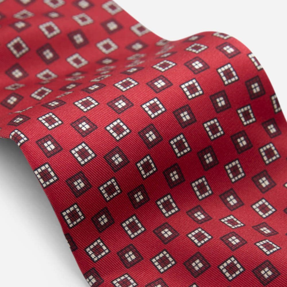 Silk Tie - Red Fabric