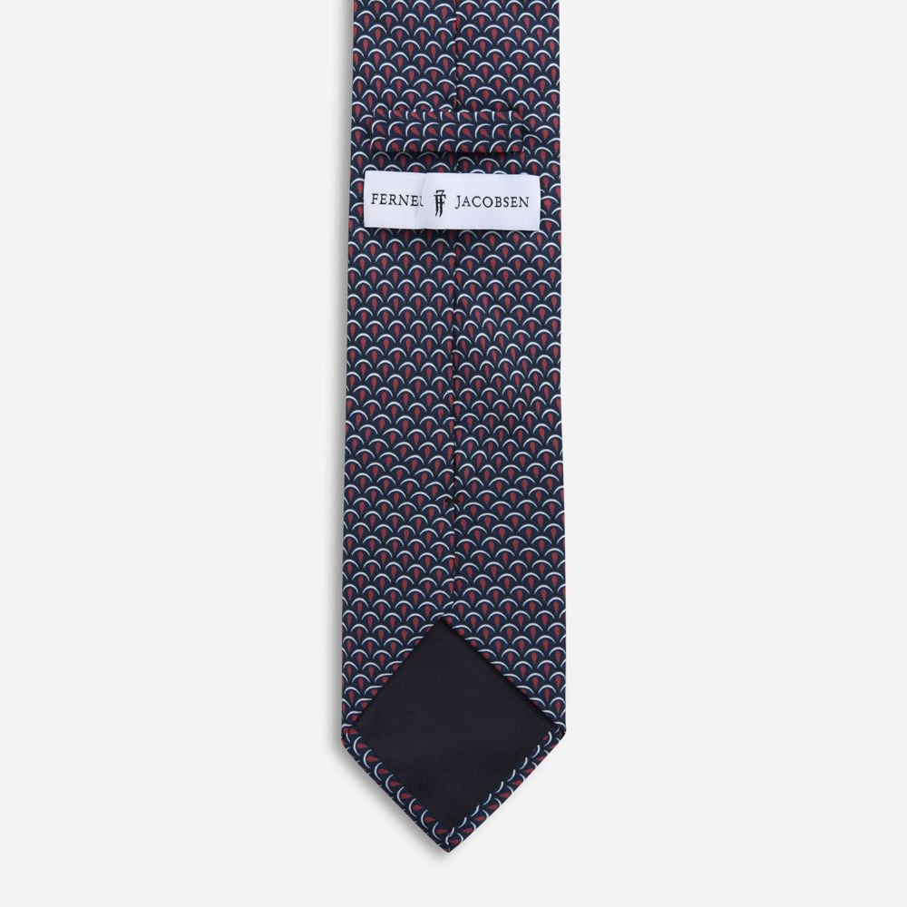 Silk Tie - Blue-Red