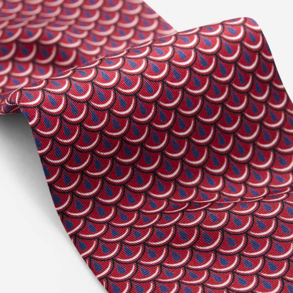 Silk Tie - Red-Blue