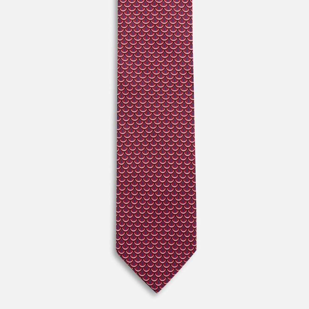 Silk Tie - Red-Blue