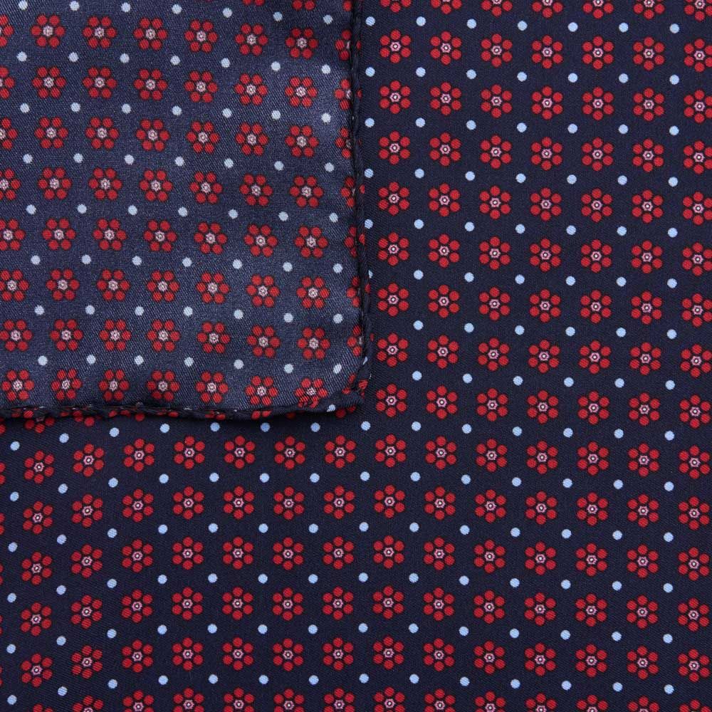 Hankys Silk - Blue-Red Flower