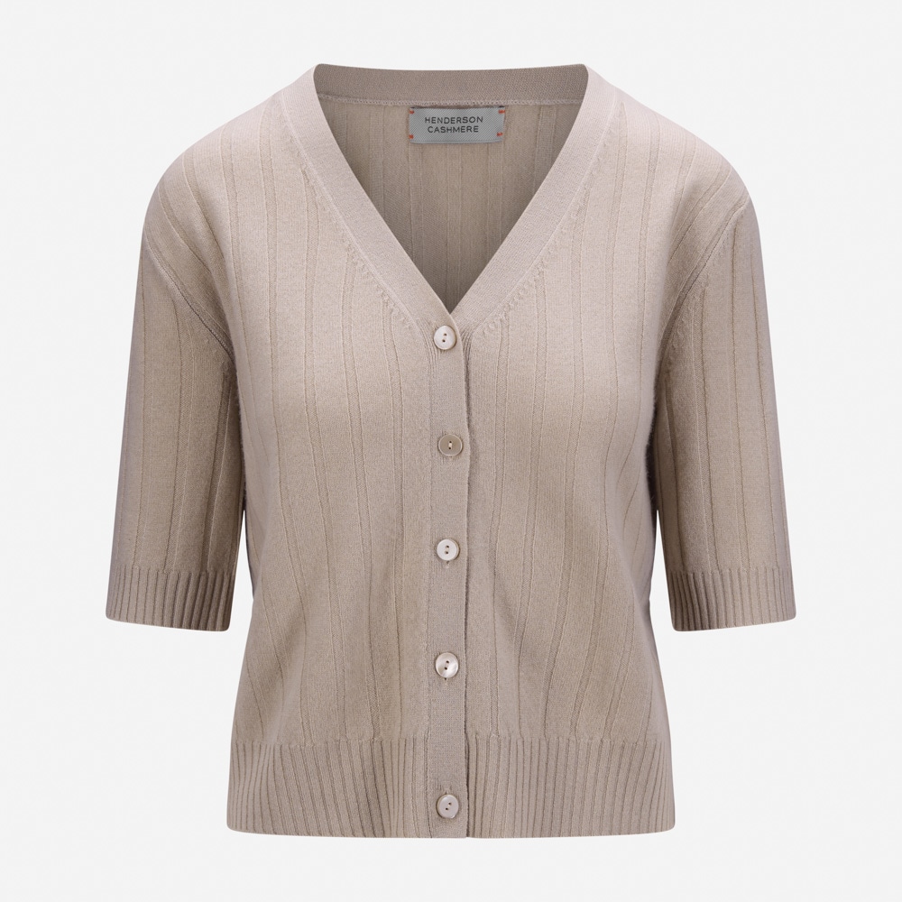 Zoe Elbow Cardigan - Oyster
