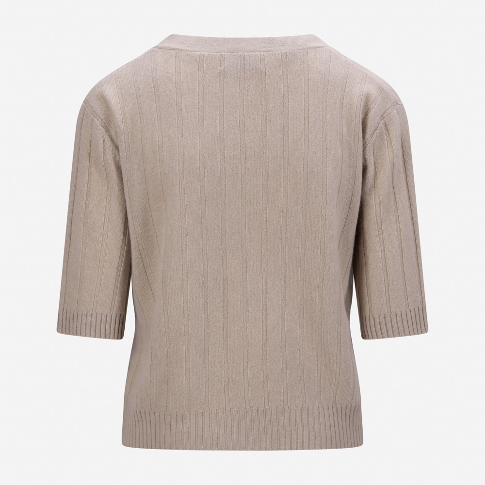Zoe Elbow Cardigan - Oyster