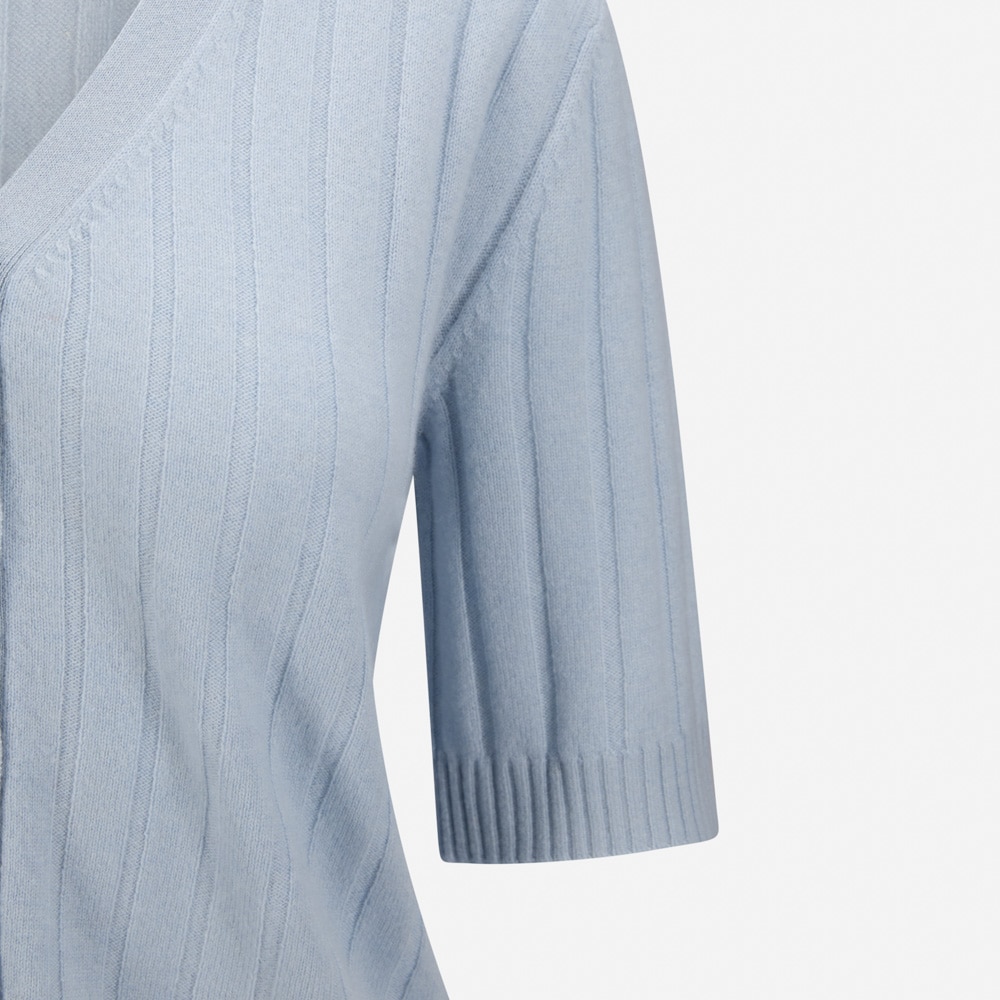 Zoe Elbow Cardigan - Soft Blue